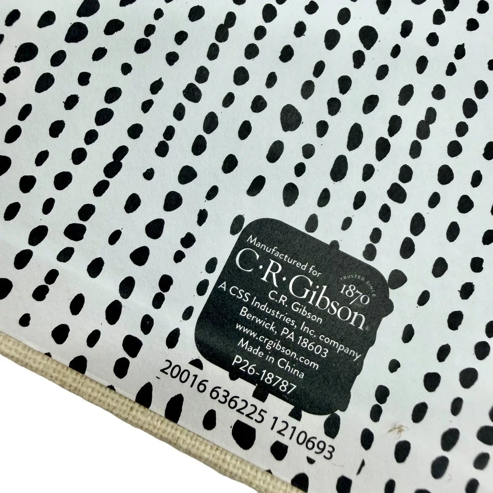 C.R. Gibson Inked Post Bound Photo Album Holds 100 4x6 Photos Canvas New